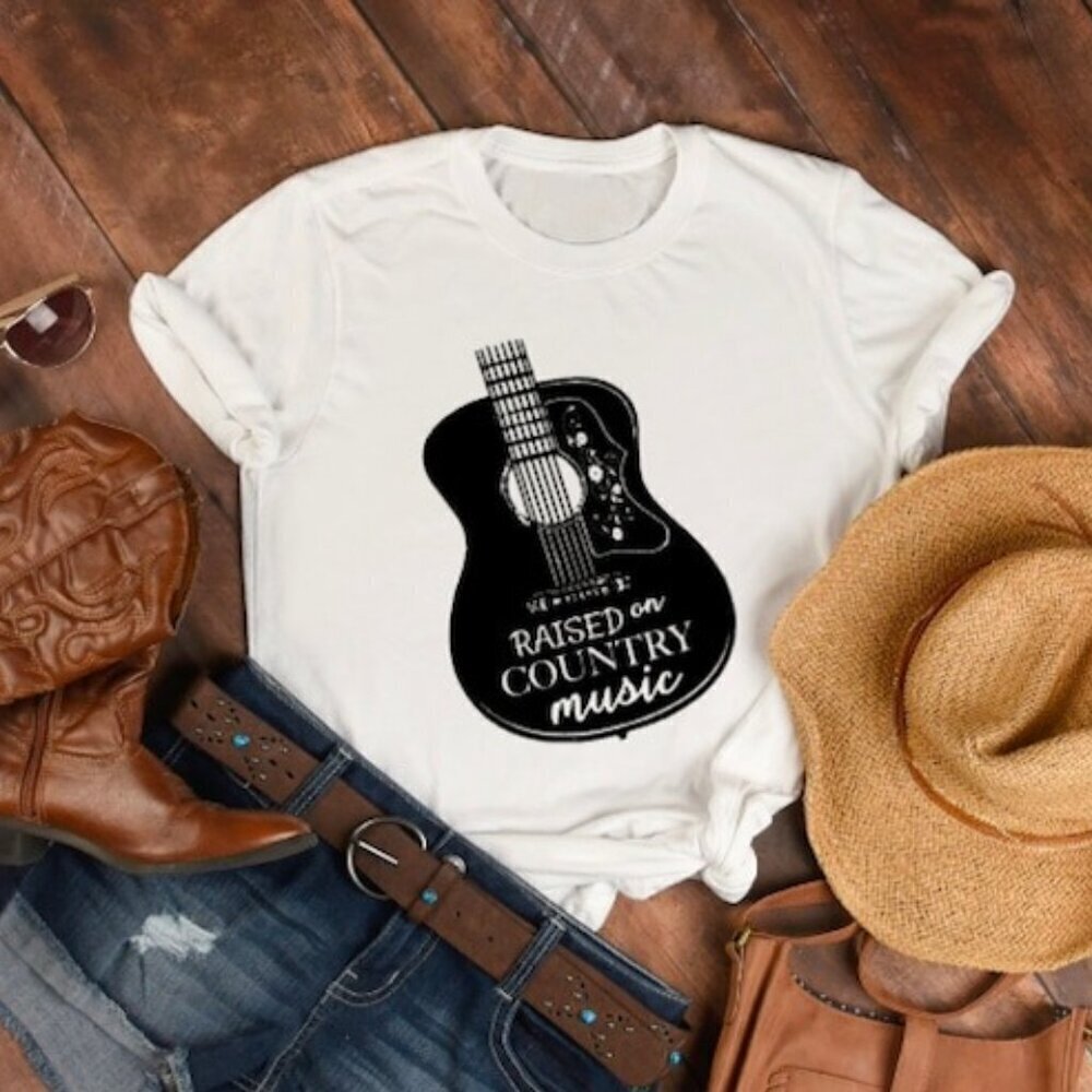 Raised On Country Music Classic Country Fan Retro T-Shirt